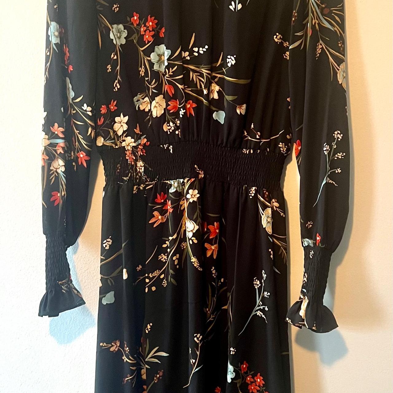 Nanette Lepore floral high low chiffon dress. High. Depop