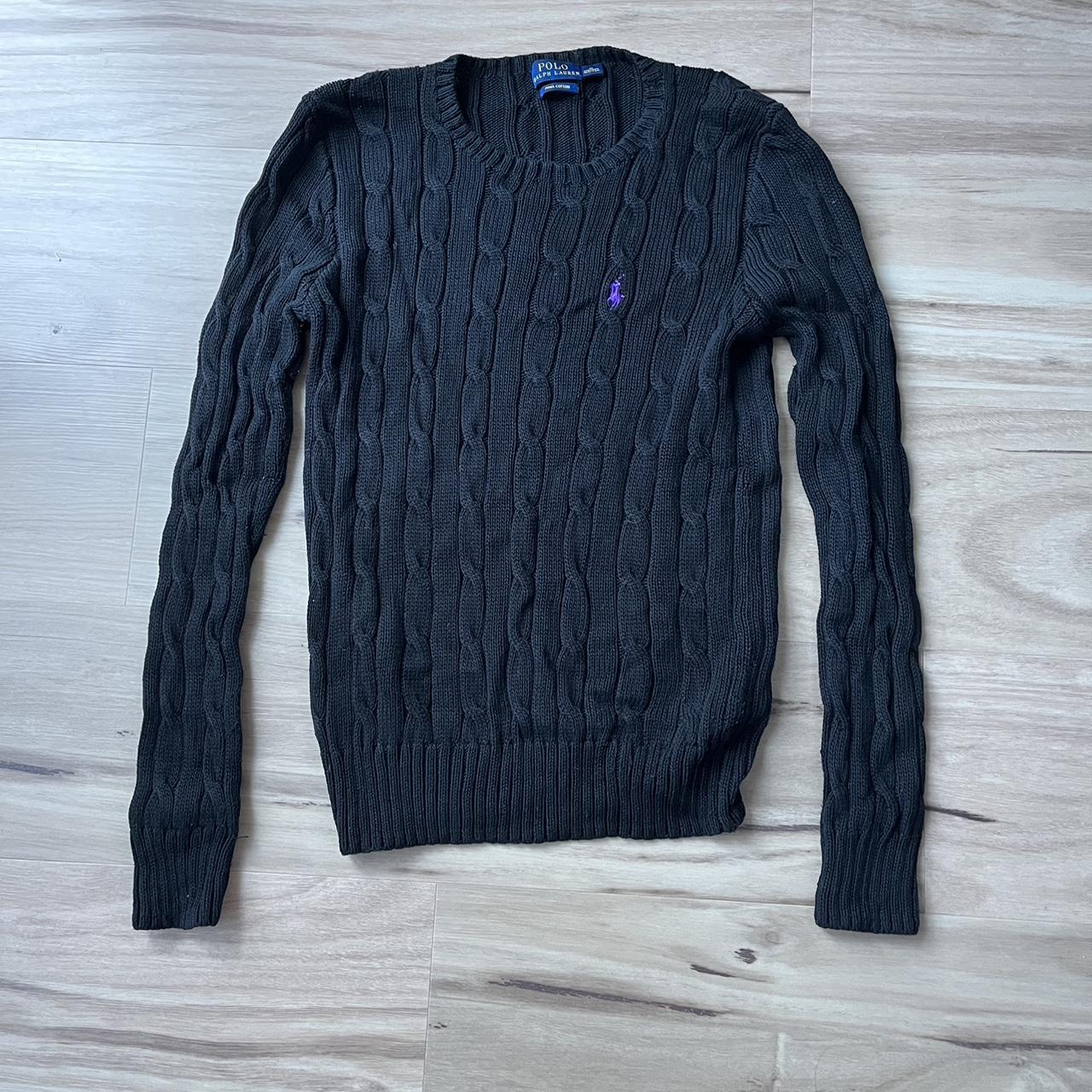 POLO RALPH LAUREN Black Jumper 100% Cotton Size M... - Depop