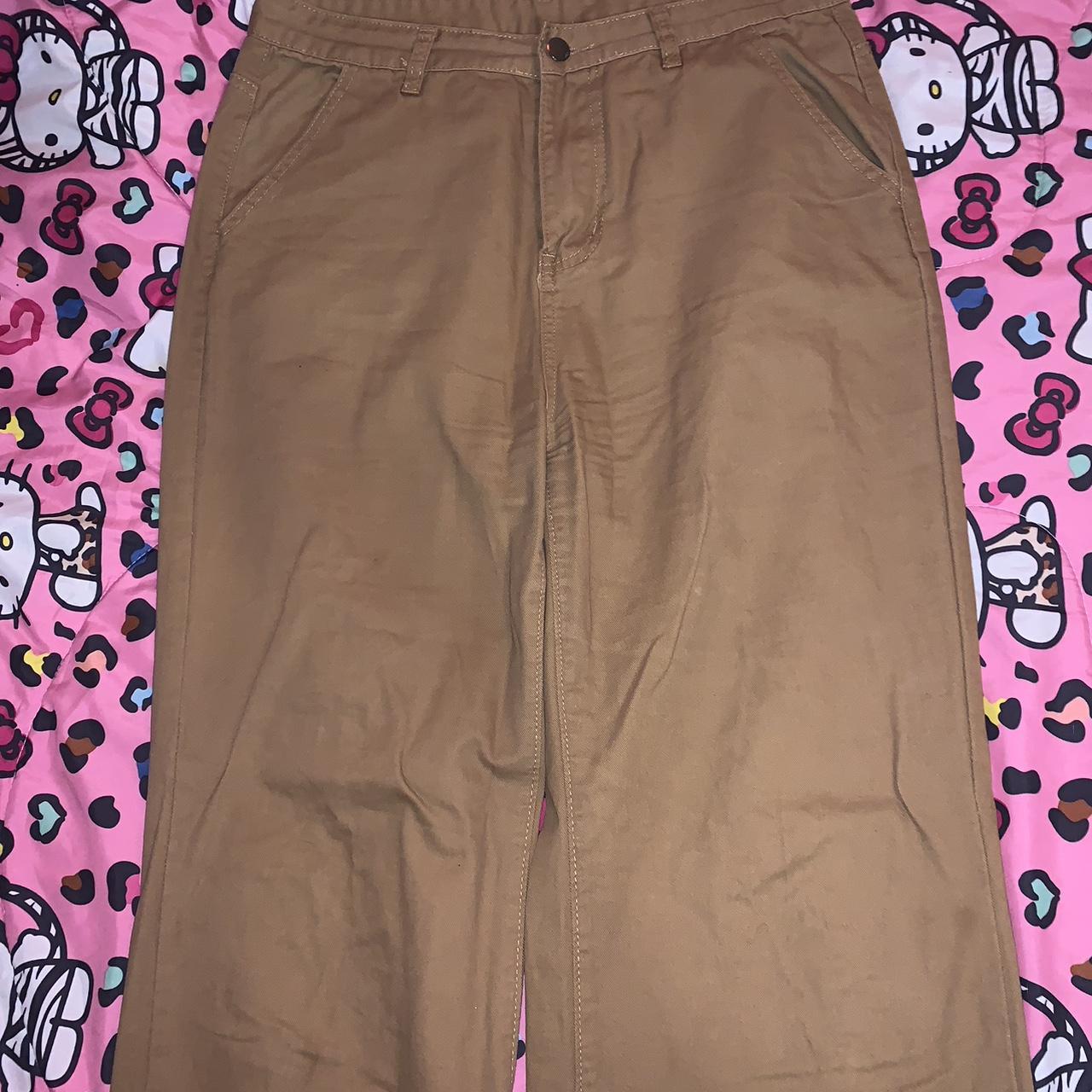 adjustable ankle khaki pants super cute basic closet... - Depop