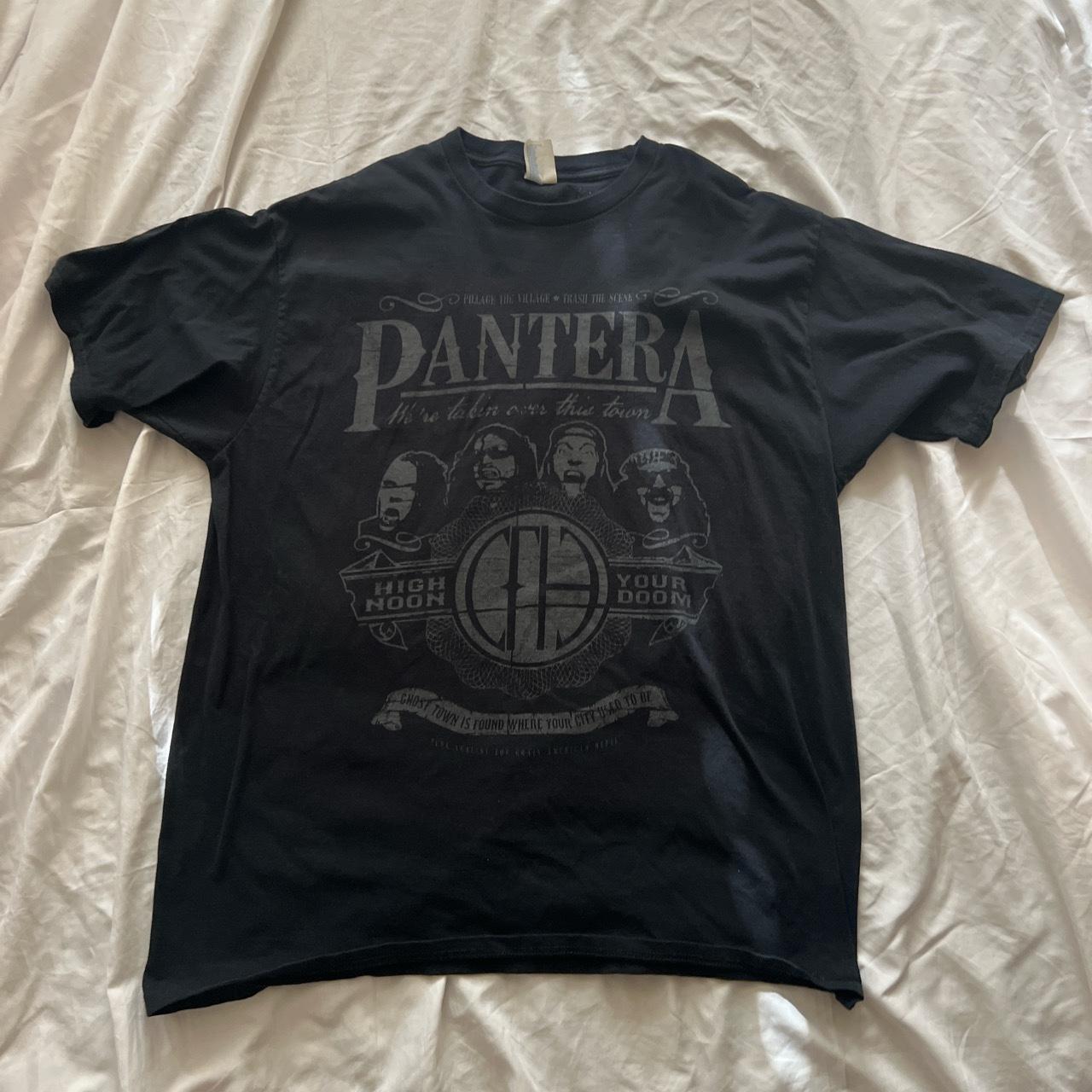 Pantera “high noon your doom” tee XL Hole in tag 29... - Depop