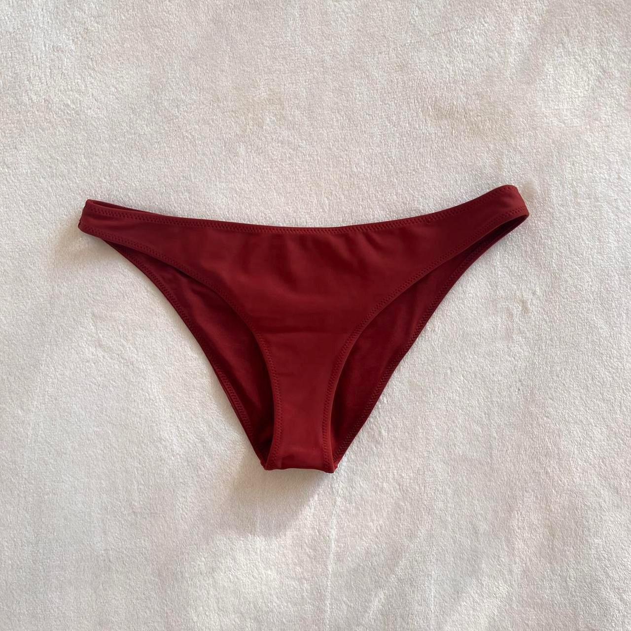 Forever 21 Women's Burgundy Bikini-and-tankini-bottoms | Depop