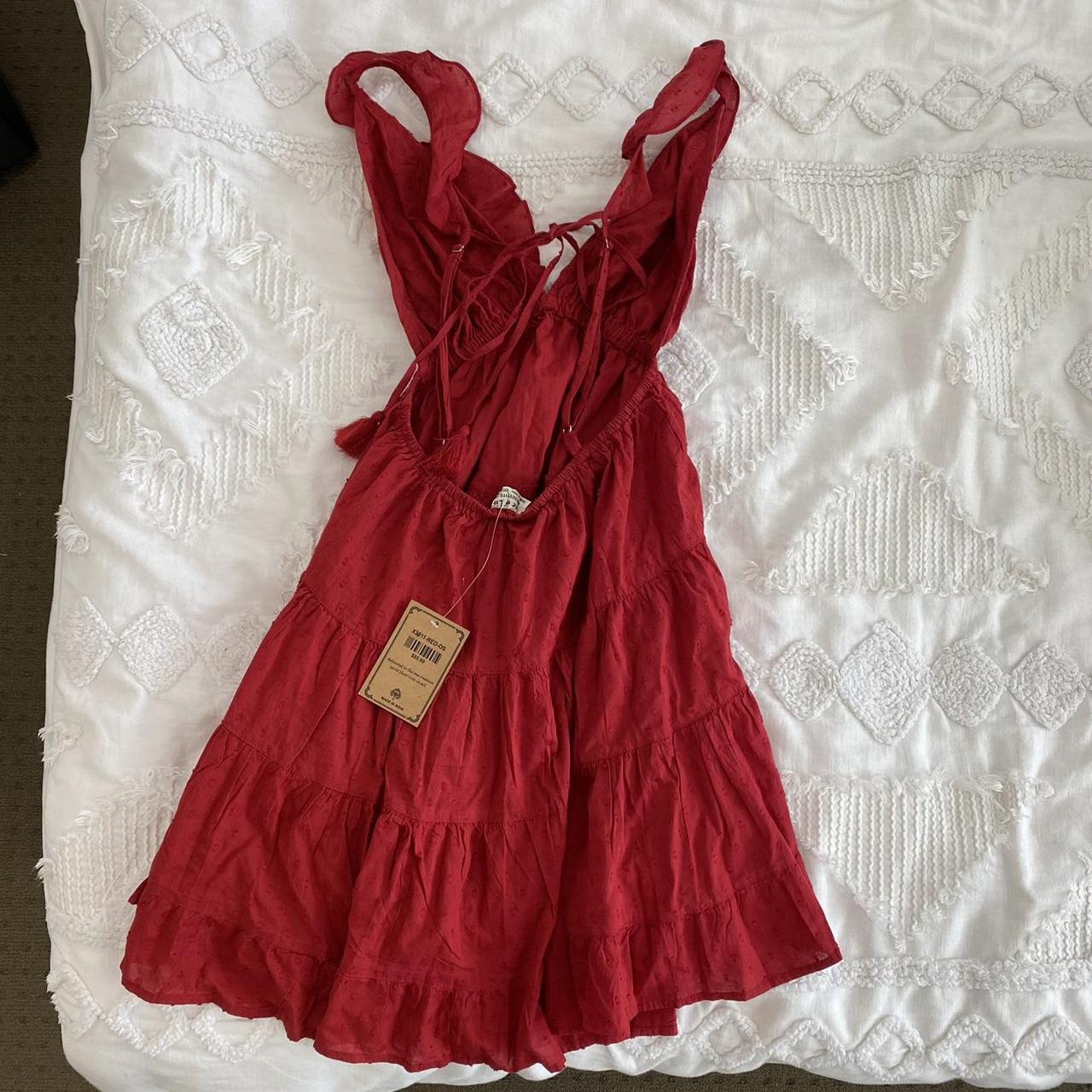 Red Tree of Life Dress Free size RRP $85 - Tag still... - Depop