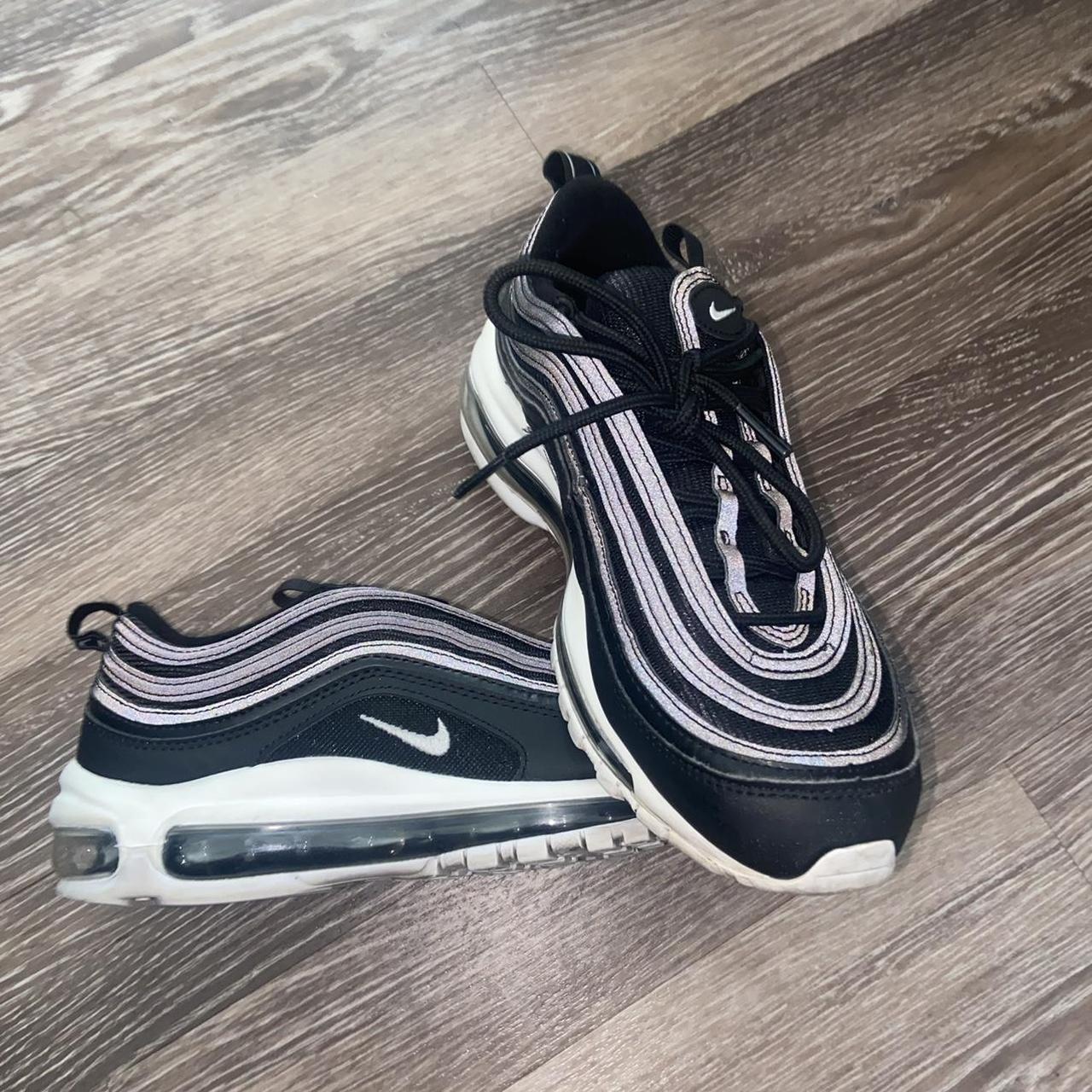 Nike Air Max 97 in black and white in used condition Depop