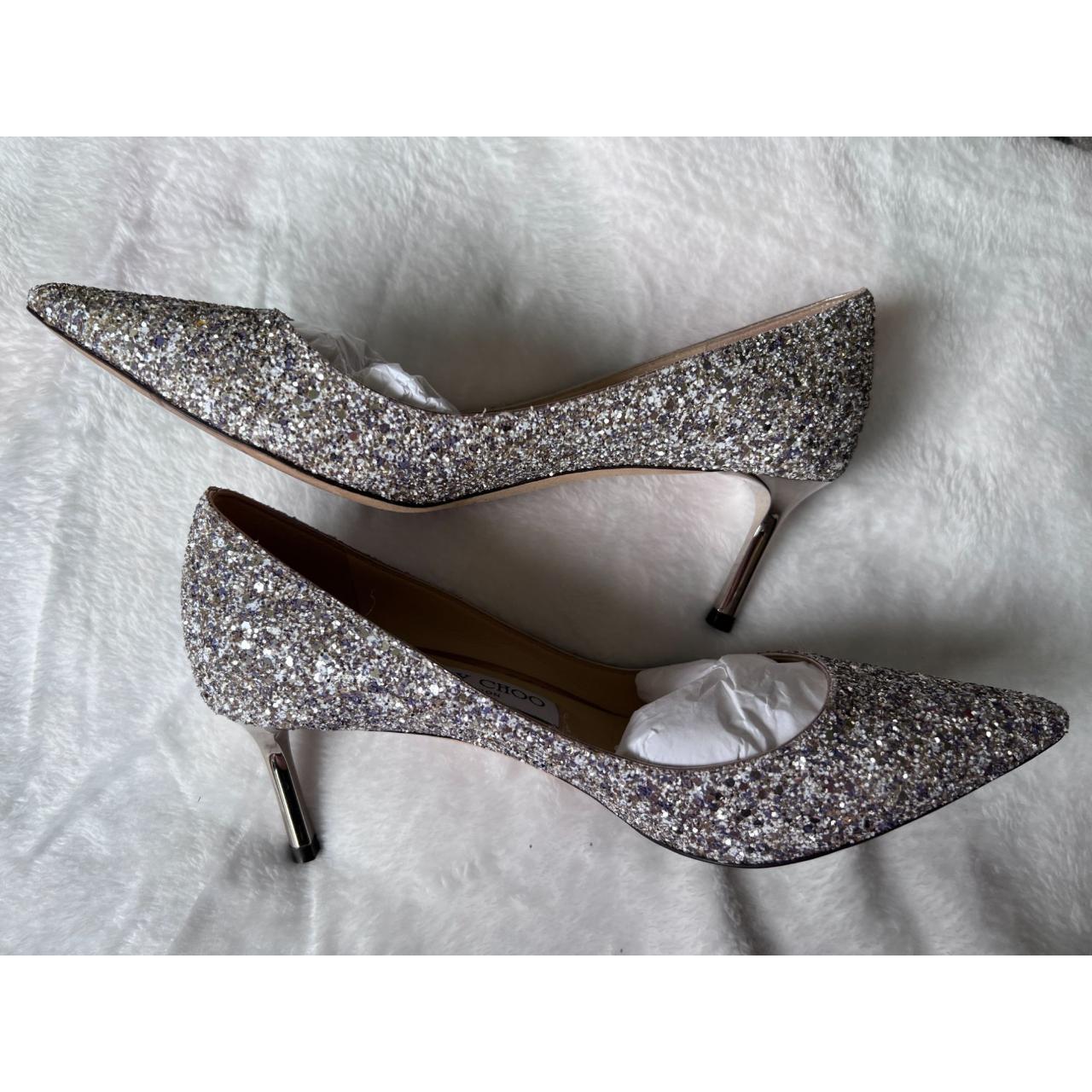 Jimmy choo romy 60 best sale glitter pumps