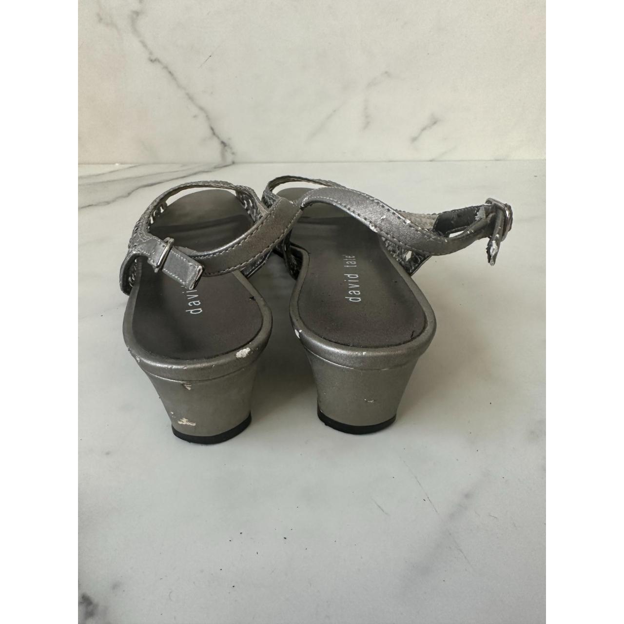 David tate 2024 silver sandals