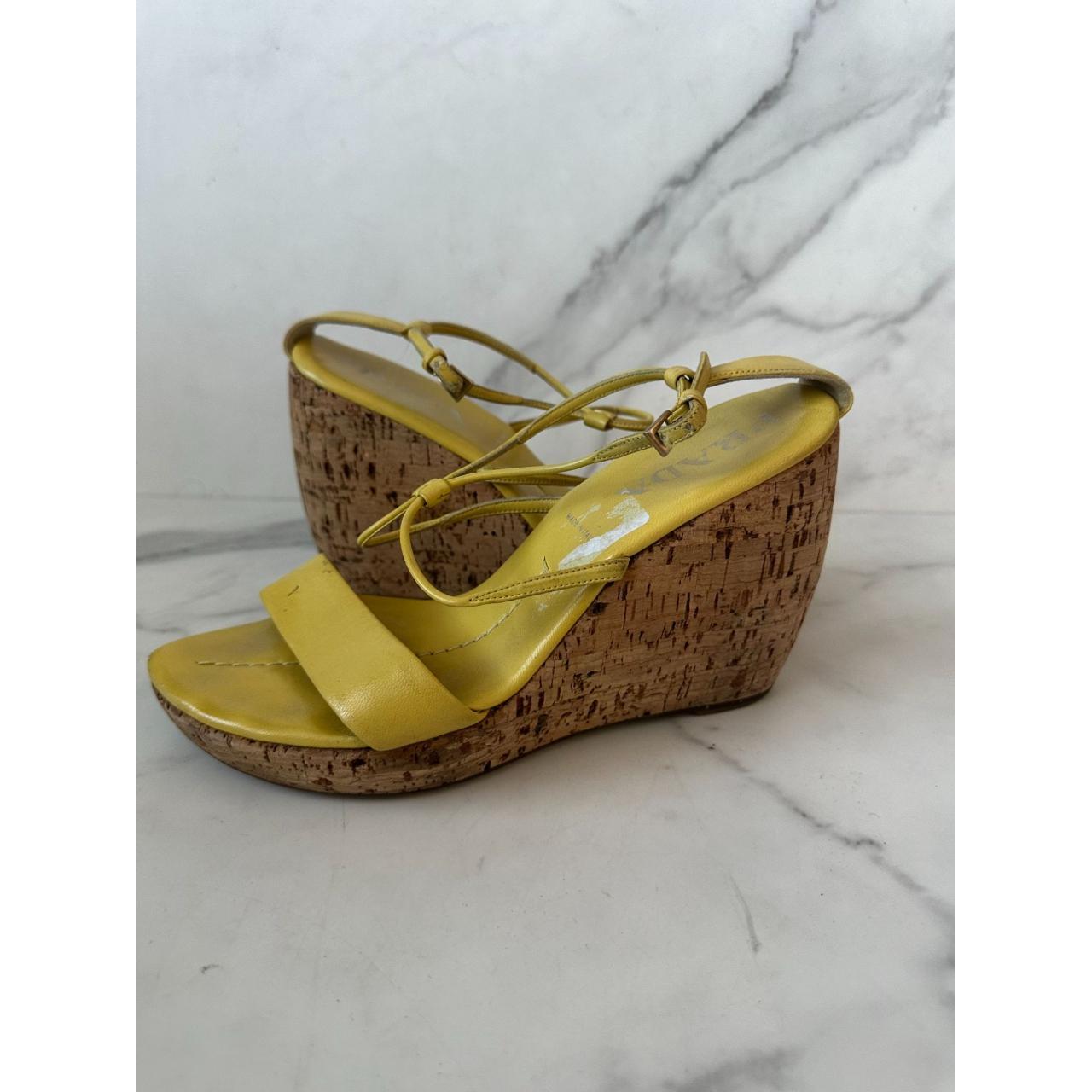 Yellow sale cork wedges