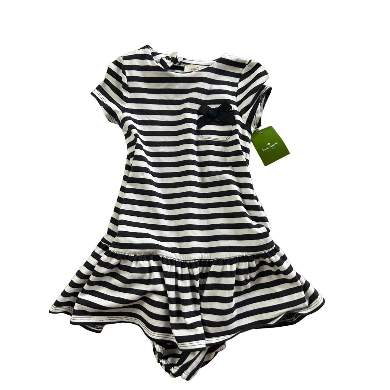 Kate spade black and white striped dress sale