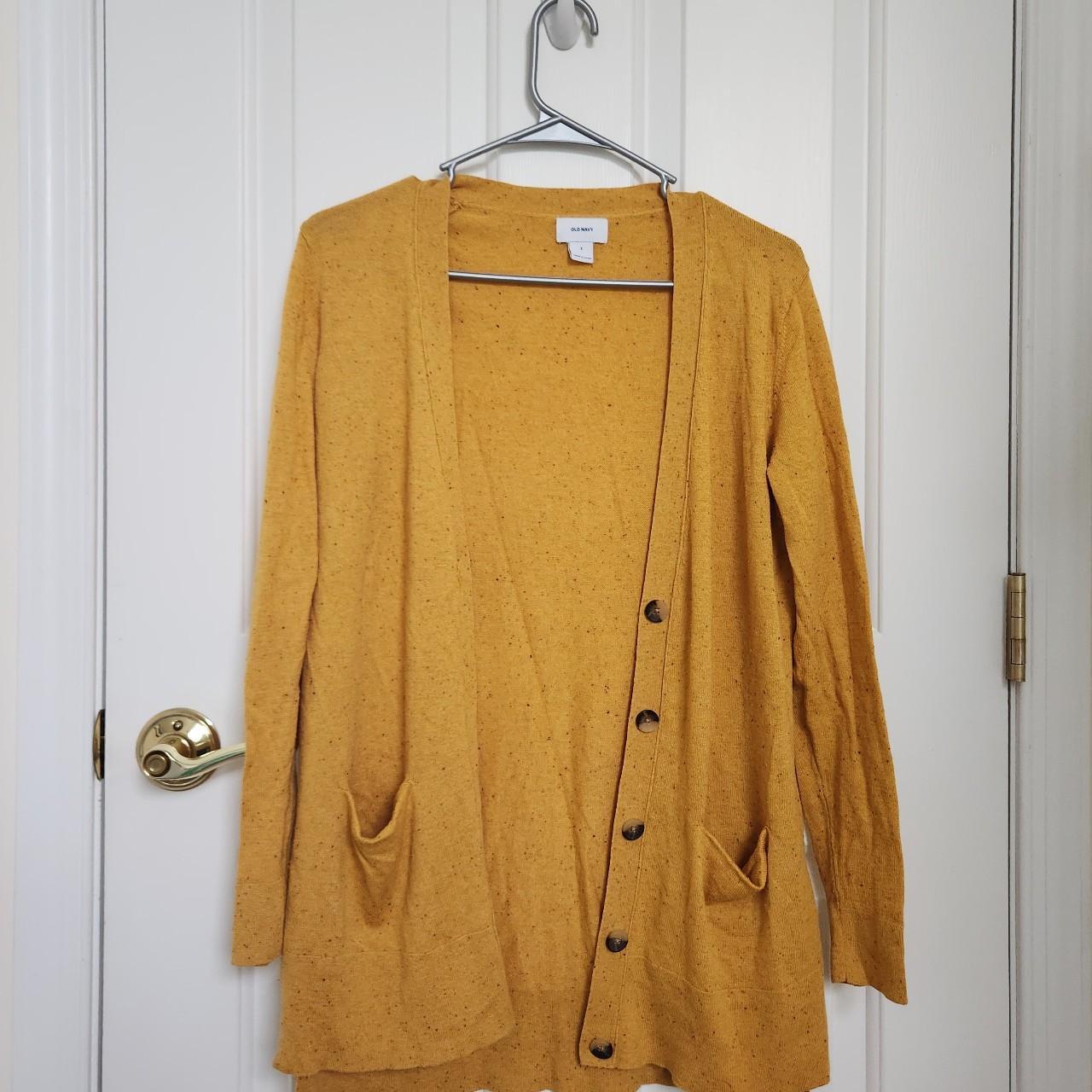Women's Yellow Cardigan Depop