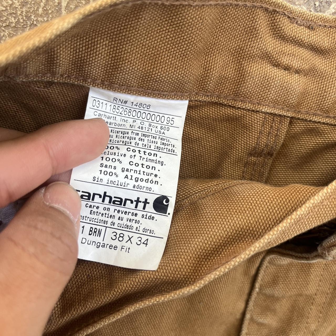 Carhartt Men's Cream and Tan Trousers | Depop