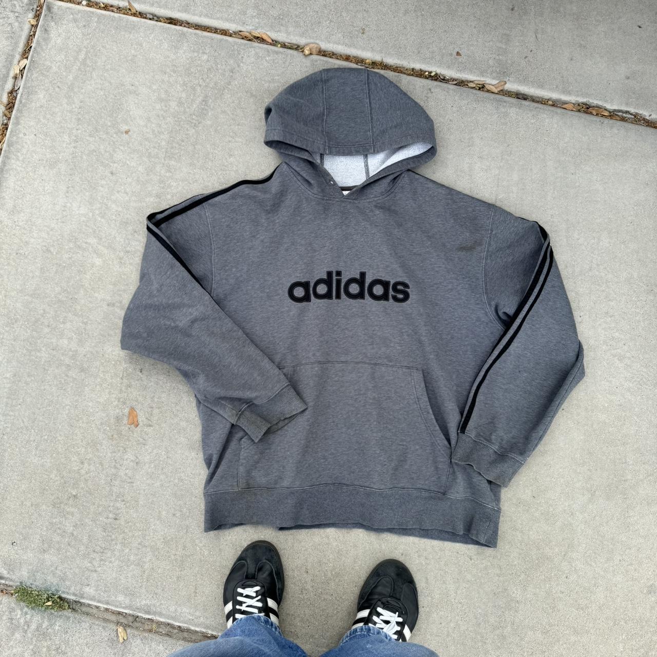 Adidas hoodie 2XL Vintage #adidas - Depop