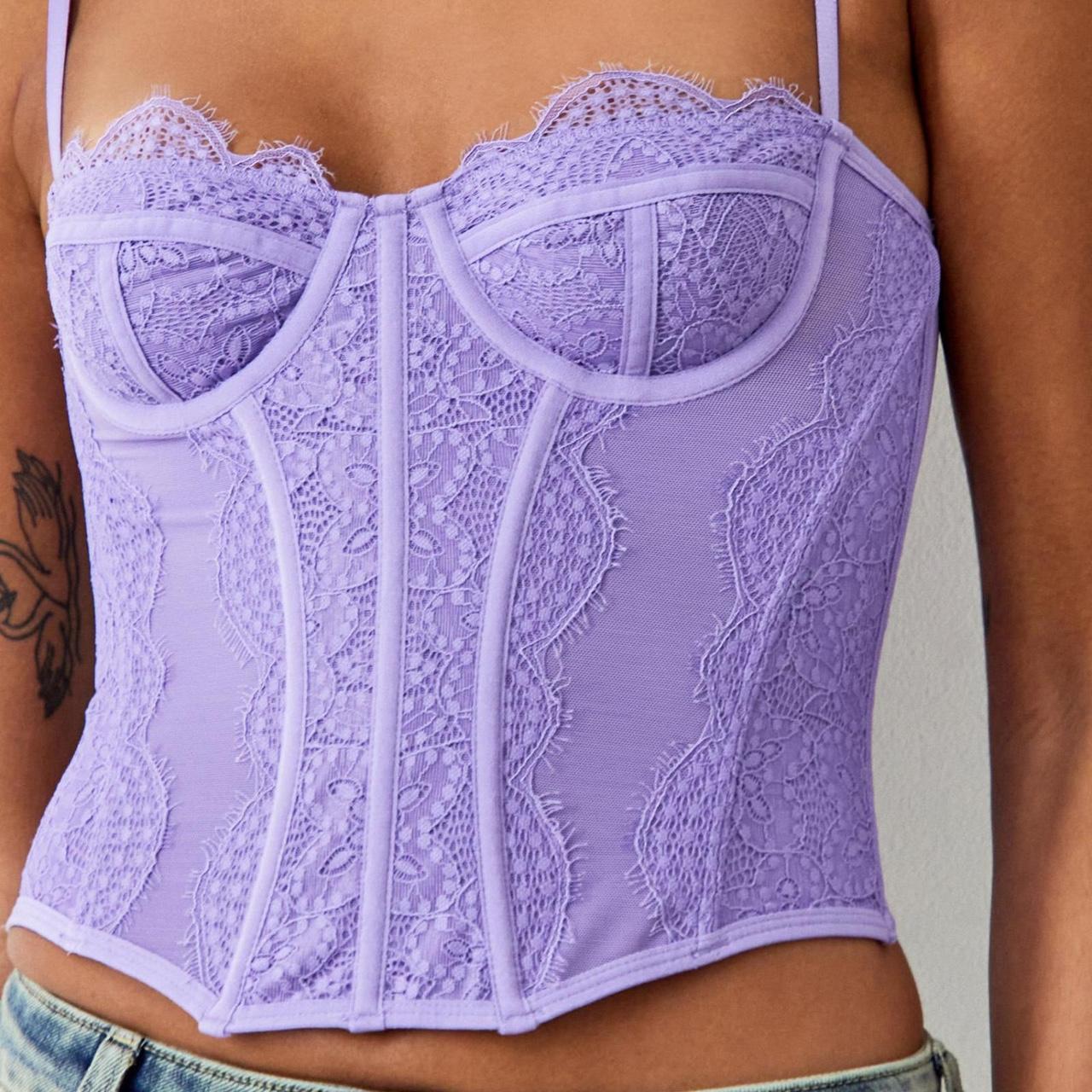 Urban Outfitters Modern Love Corset In Violet Size Medium retailer NWT