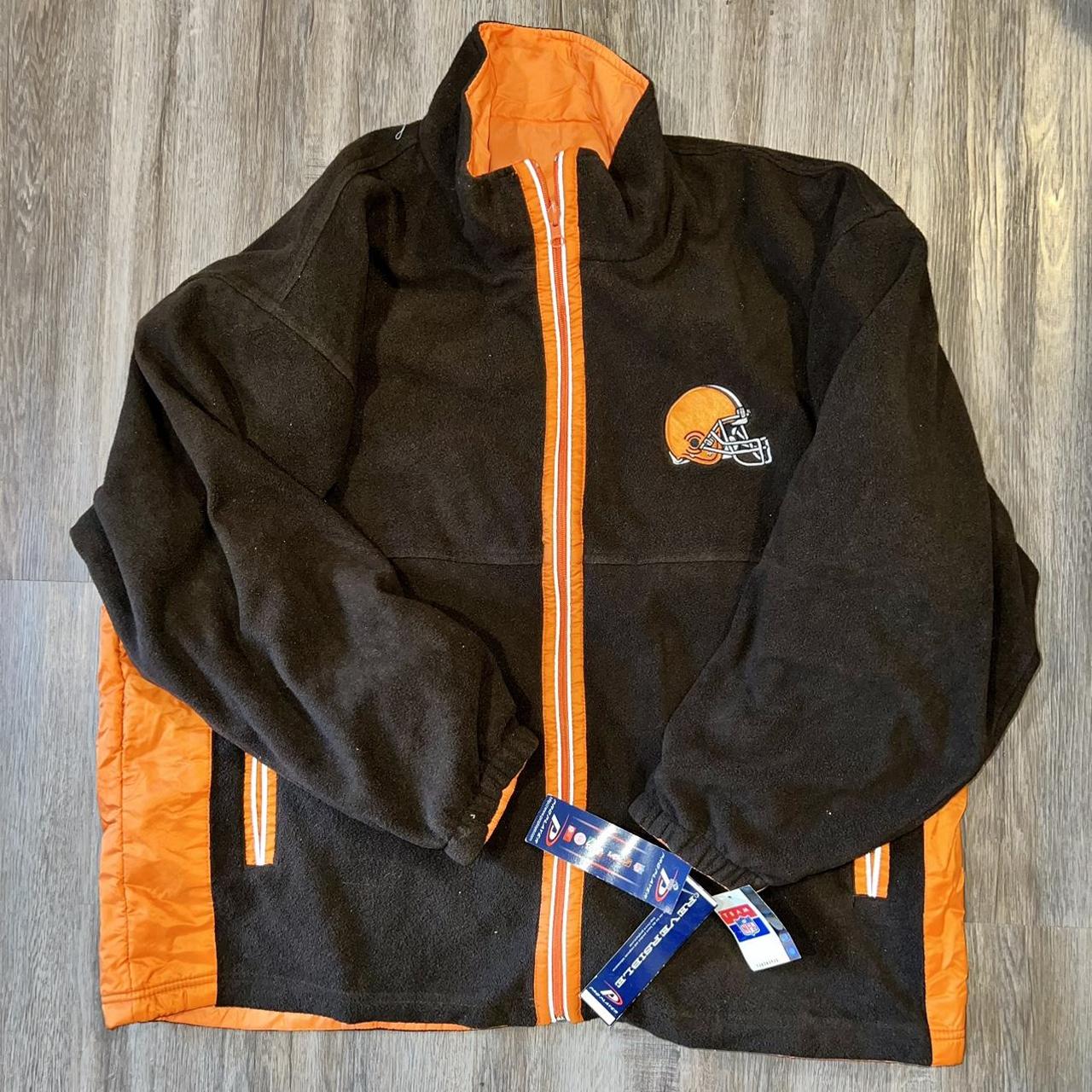 Reversible Cleveland browns brown and orange and - Depop