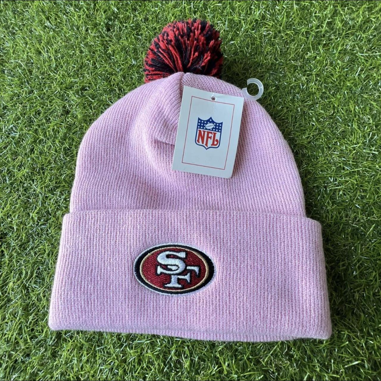 Vintage San Francisco 49ers Beanie Hat Cap Pink - Depop