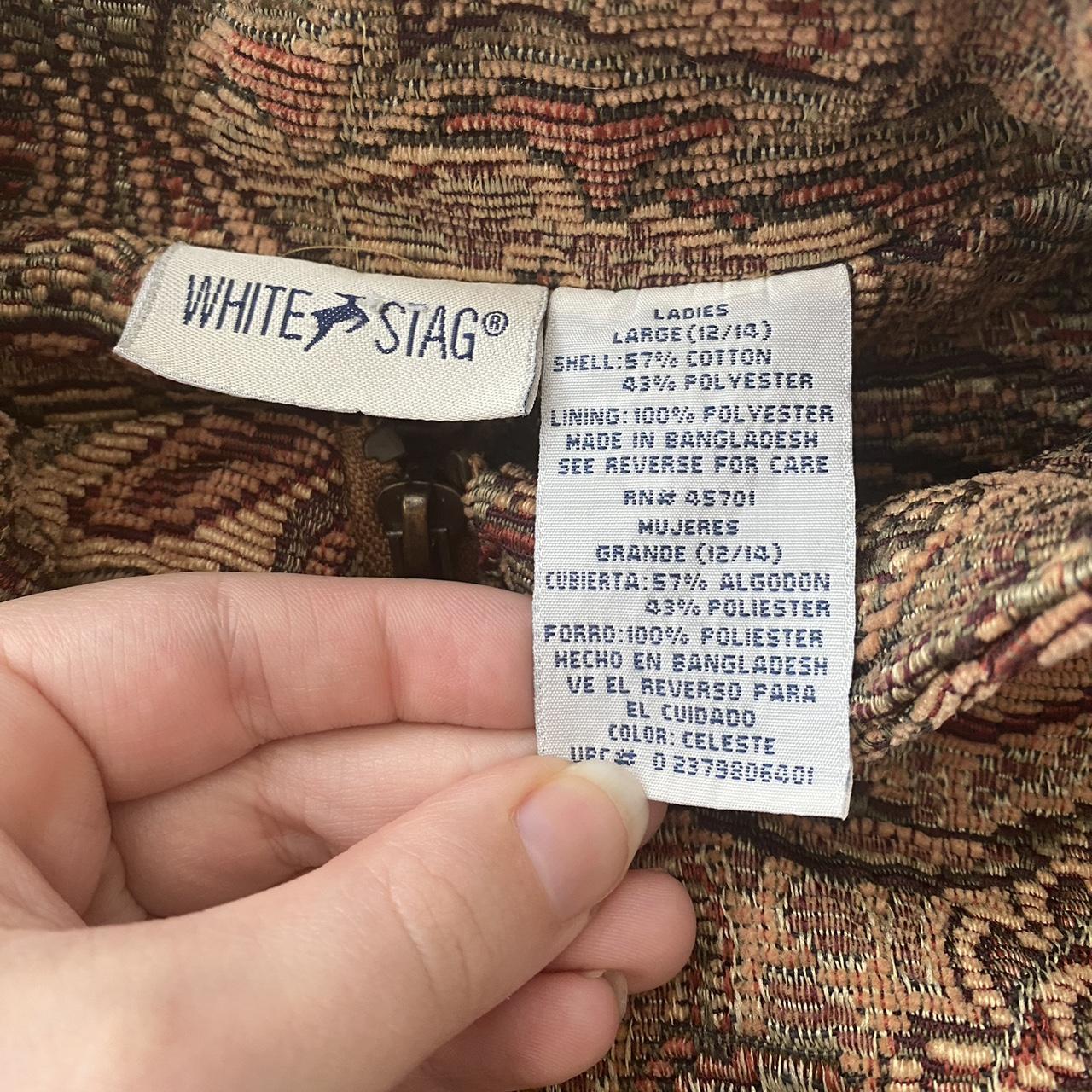 White Stag Women's Orange and Tan Gilet Depop