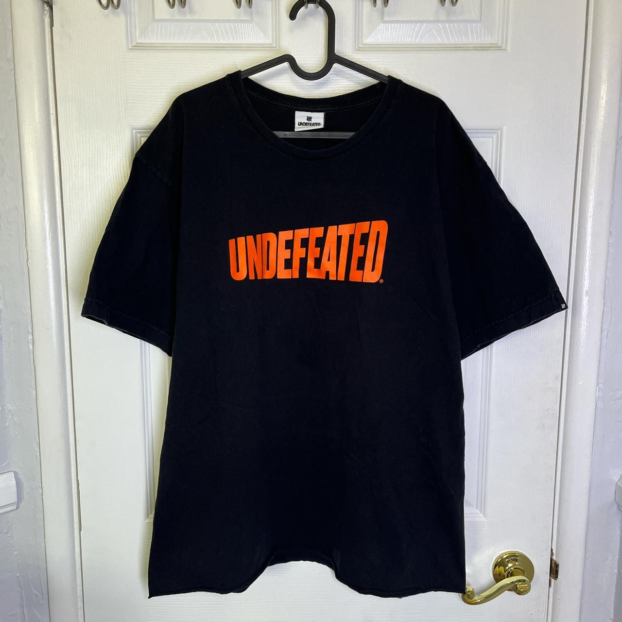 Undefeated Men's Black and Orange T-shirt