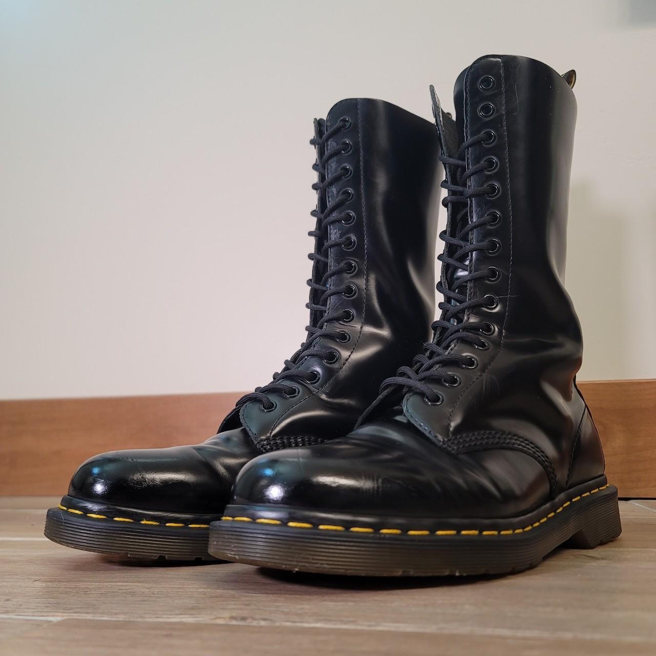 Dr Martens 1914 Smooth Leather 14eye. Boots are in. Depop