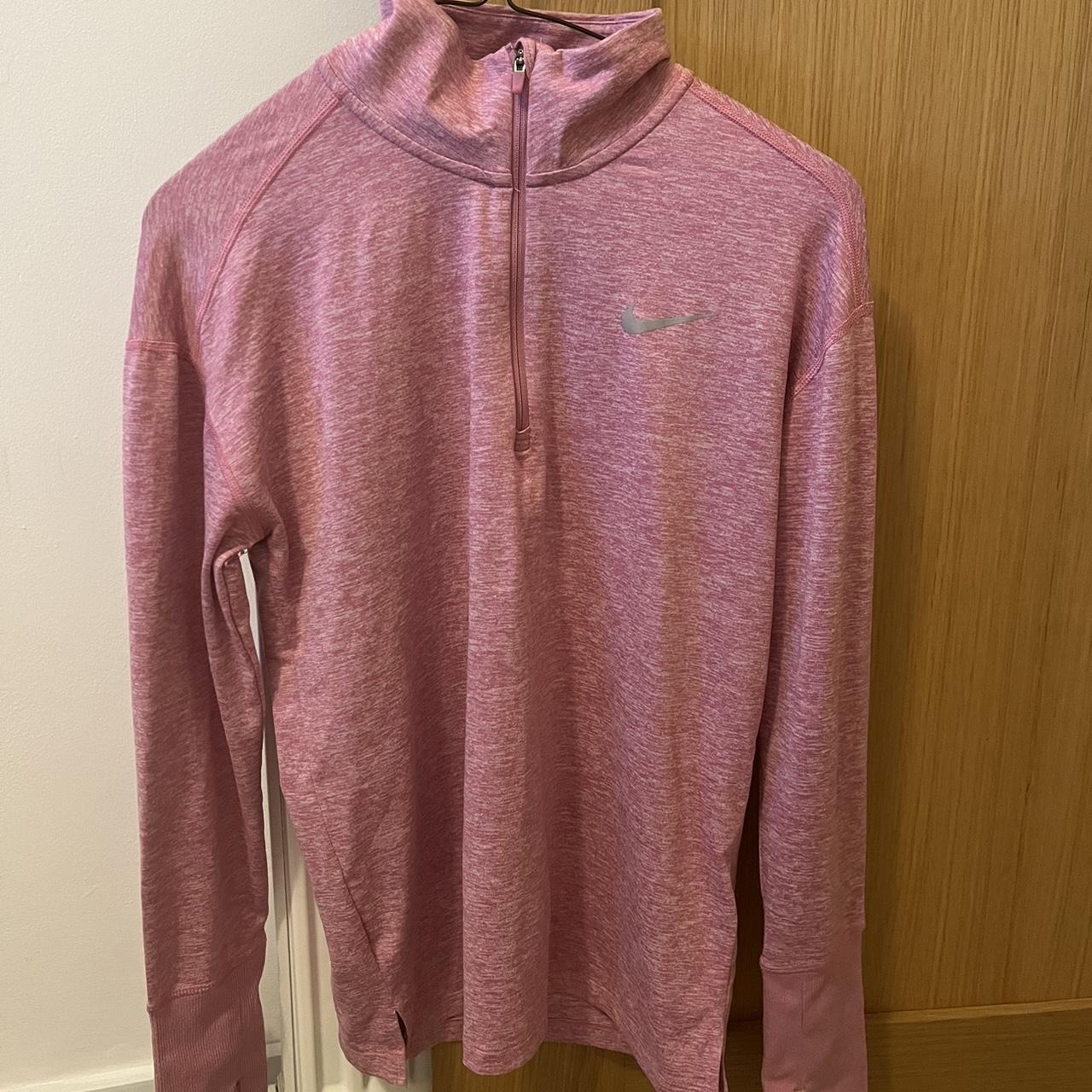 nike half zip top womens pink
