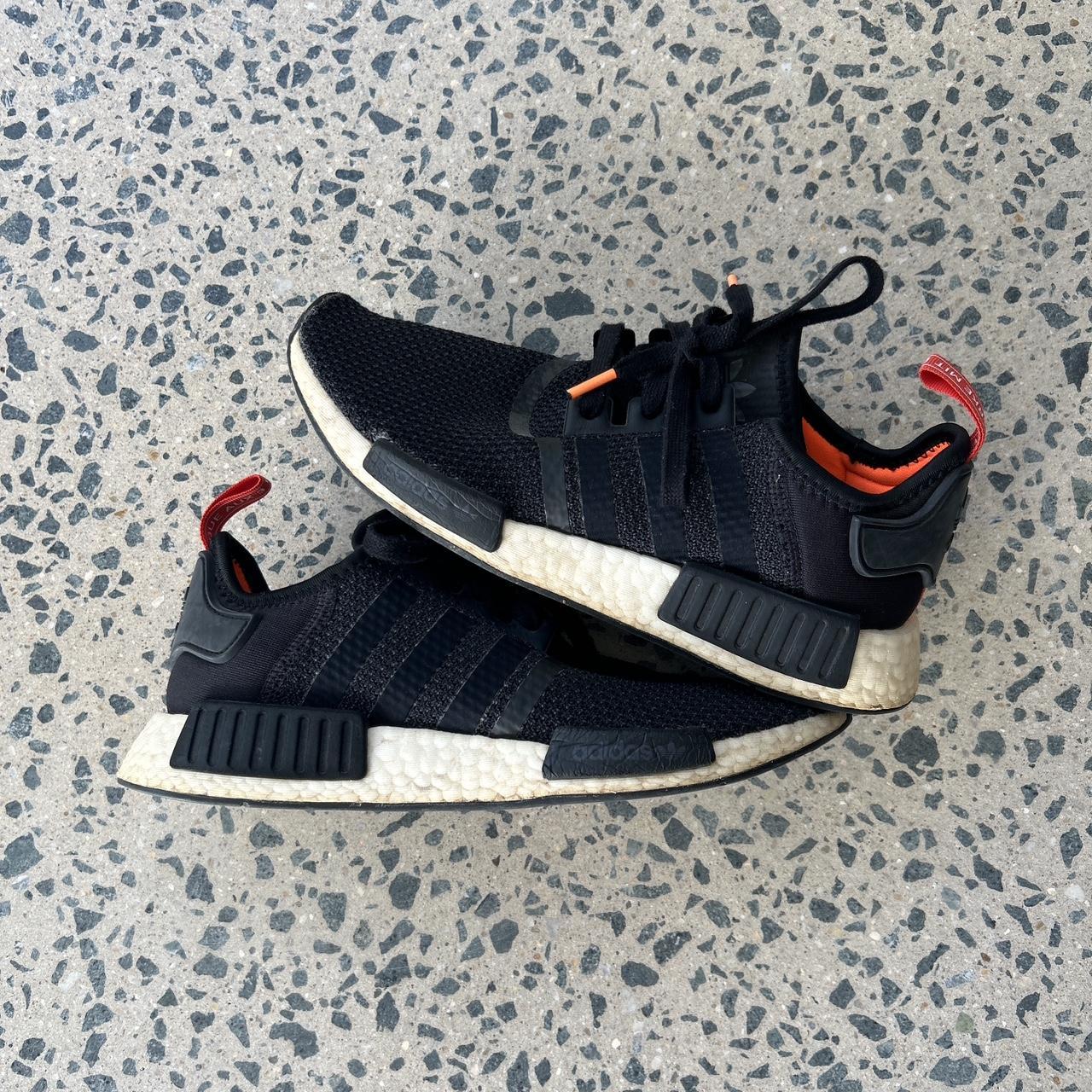 Black and orange Adidas NMD Adidas NMD Great. Depop