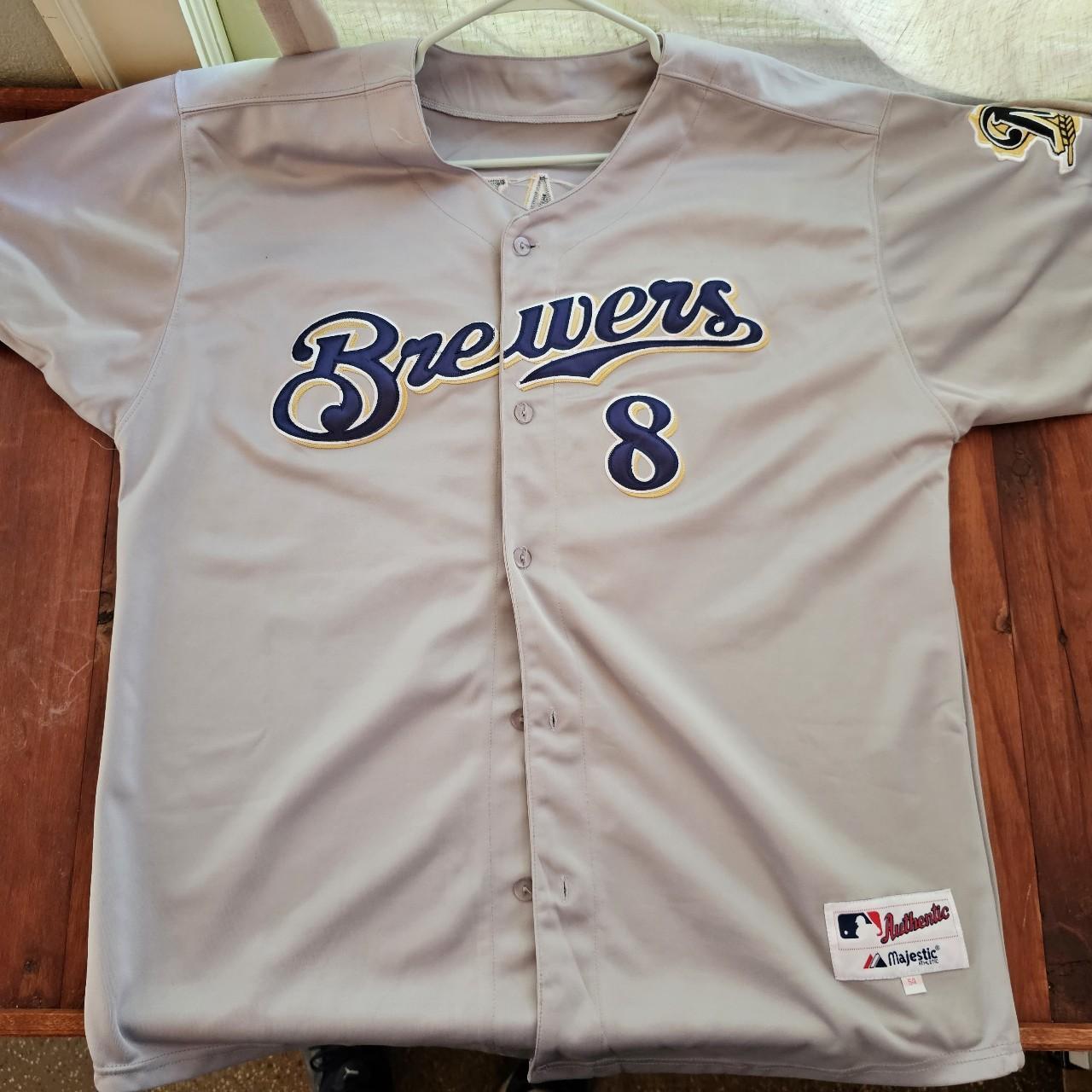 Big & Tall Men's Majestic Milwaukee Brewers Ryan Braun Authentic