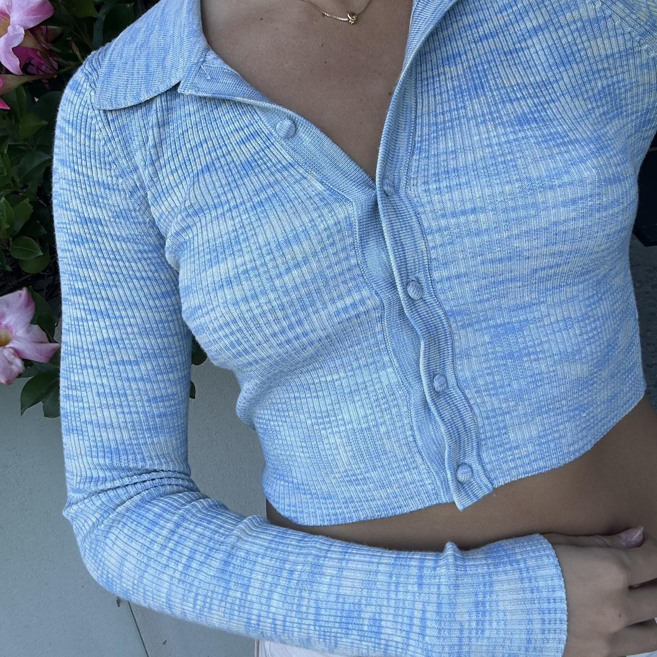 Glassons Long Blue Top Size XS Depop