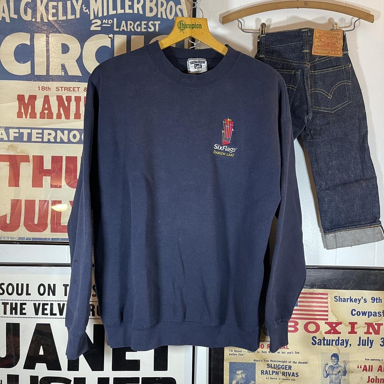 Vintage 90s Six Flags Darien Lake Crewneck... - Depop