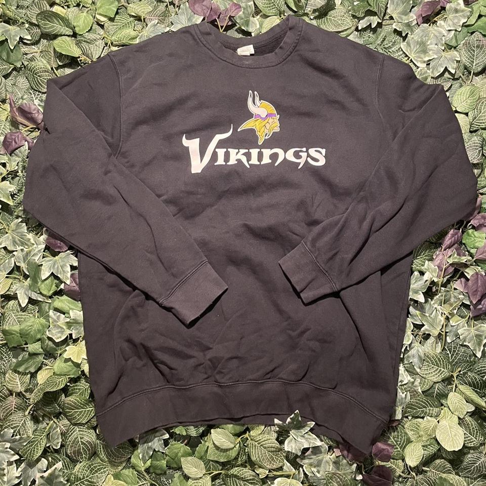 Minnesota Vikings Sweatshirt Adult Medium Gray - Depop