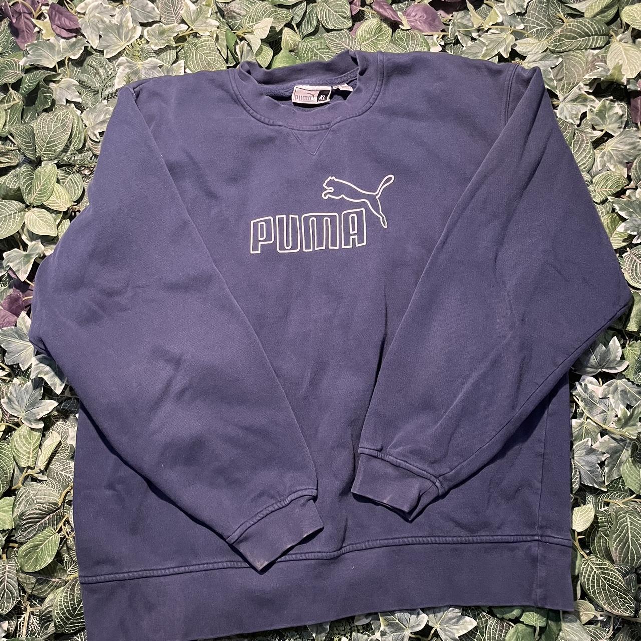 VINTAGE PUMA SPELLOUT CREWNECK SWEATSHIRT MENS... - Depop