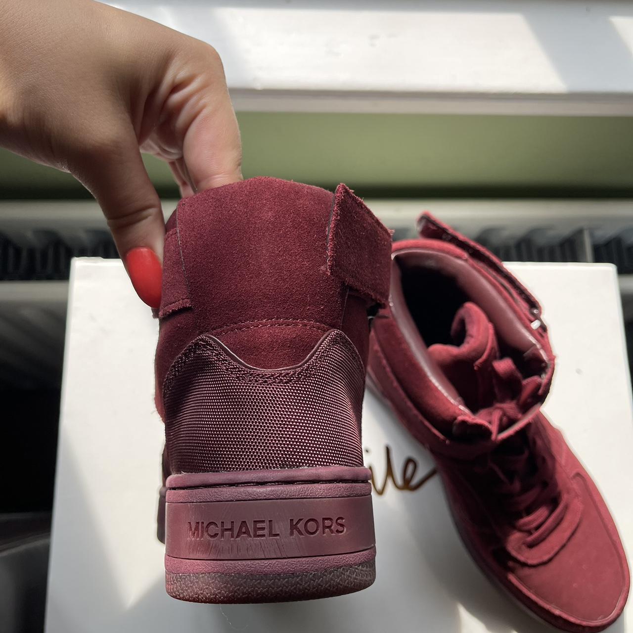 Michael kors clearance burgundy trainers