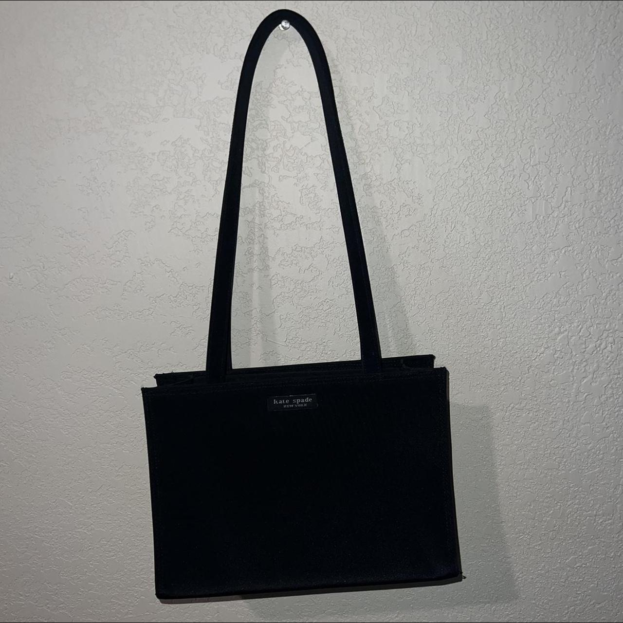 black and white kate spade leather tote bag/hand - Depop