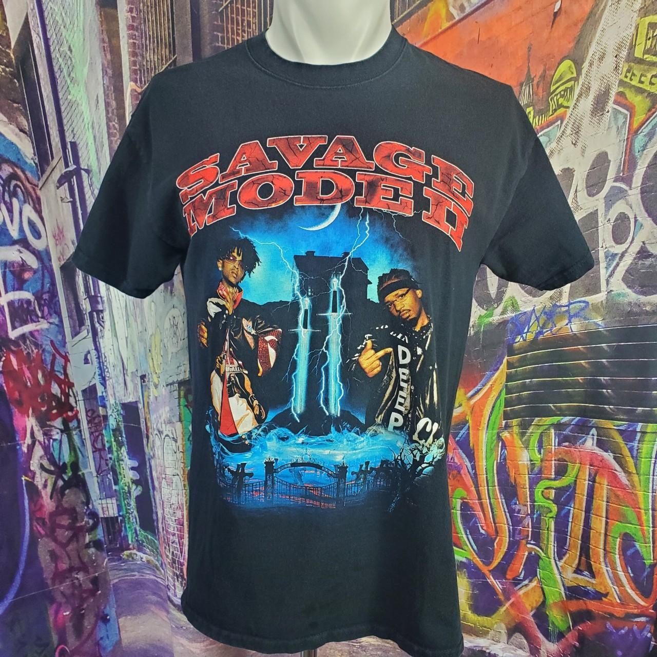 21 Savage & Metro Boomin Savage Mode Ⅱ T-Shirt Savage Mode 2 II Black Shirt 21 Savage Metro Boomin Rap