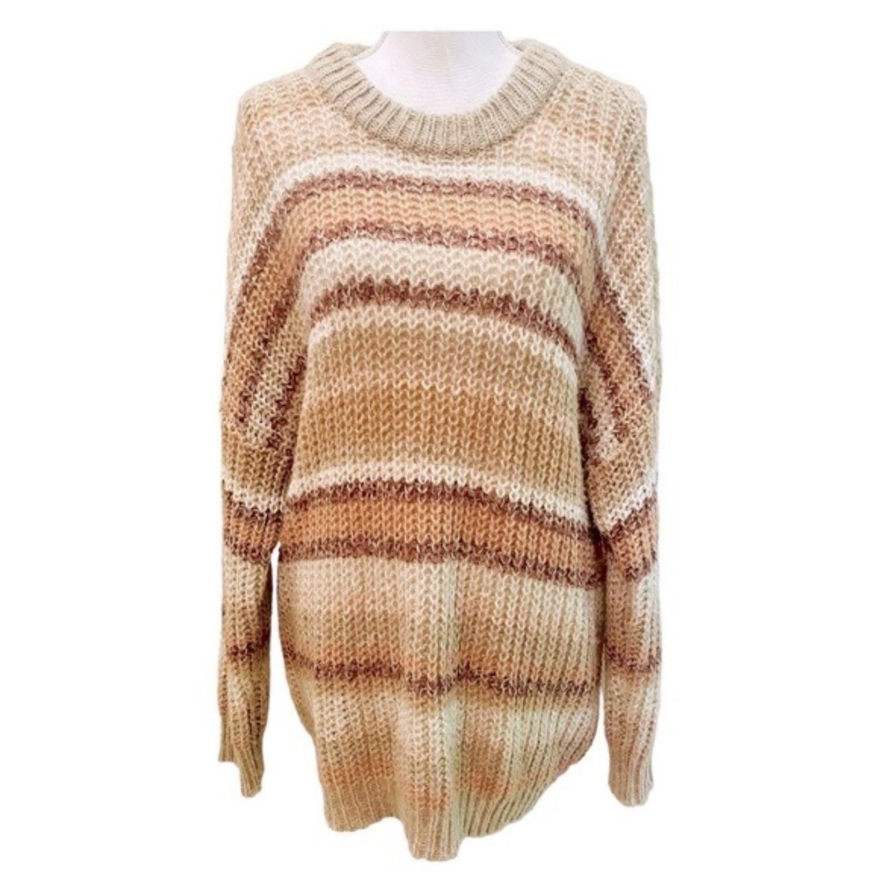 American Eagle Beige Striped Oversized Depop