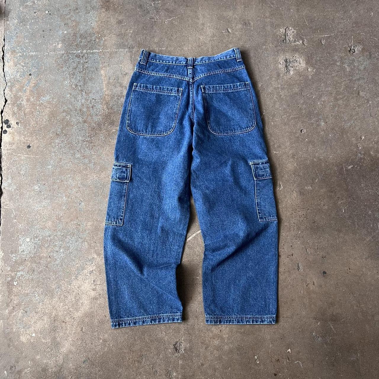 Marithé + François Girbaud Men's Blue and Navy Jeans | Depop