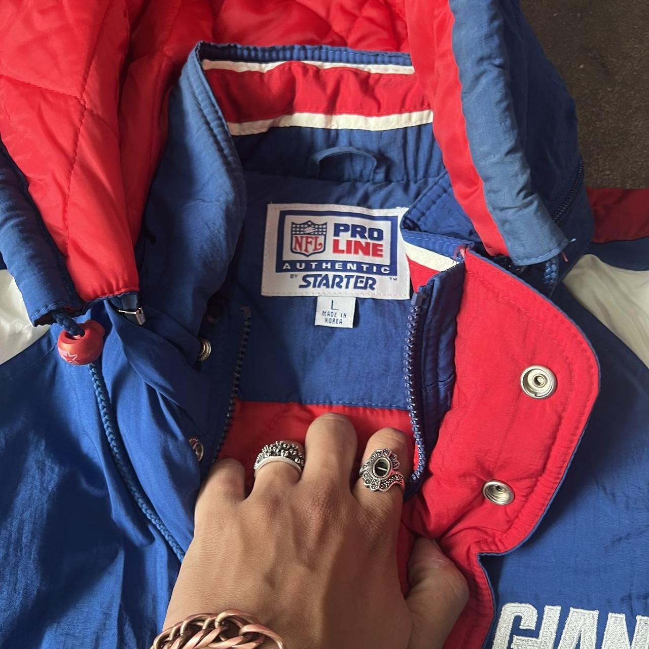 Vintage Starter New York Giants bomber jacket in - Depop