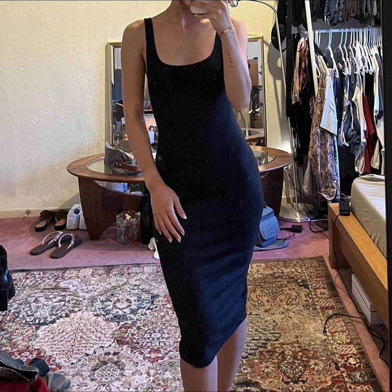 Black, tank top, midi dress! Depop