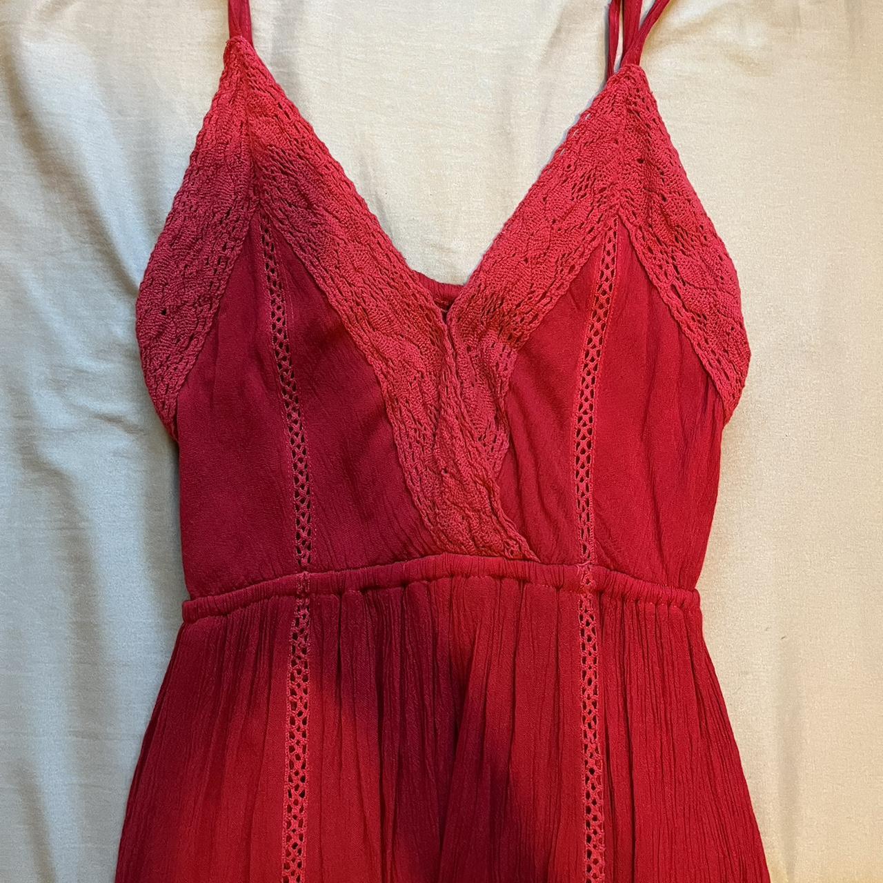 Red, lace, maxi dress! Tagged Aritzia for exposure - Depop