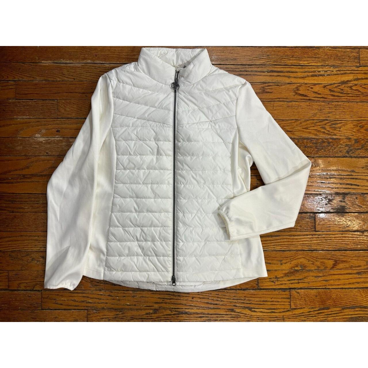 Barbour Saltwater Quilted Jacket color ivory Size 14 Depop