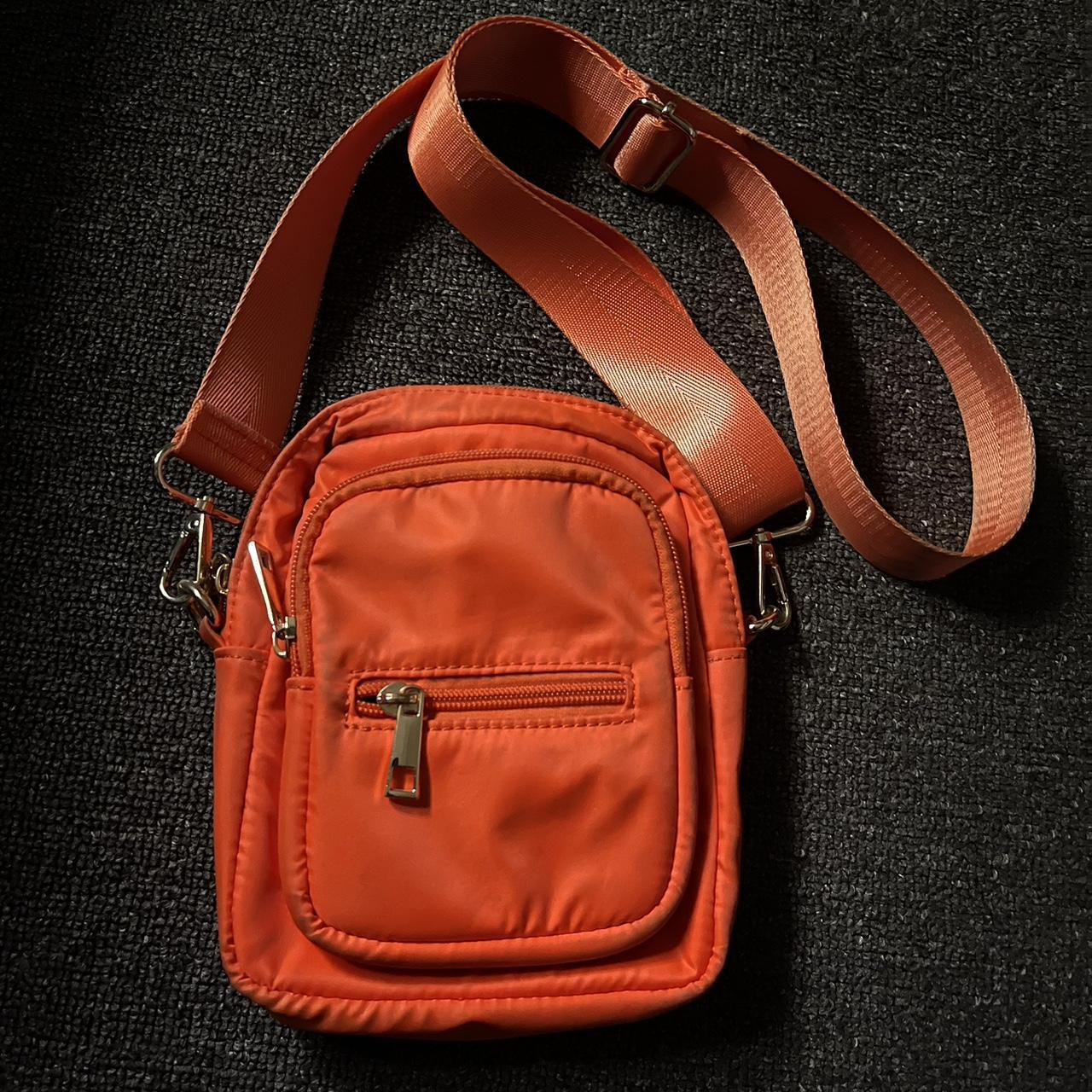 GLASSONS neon orange satchel type bag. Perfect for... Depop