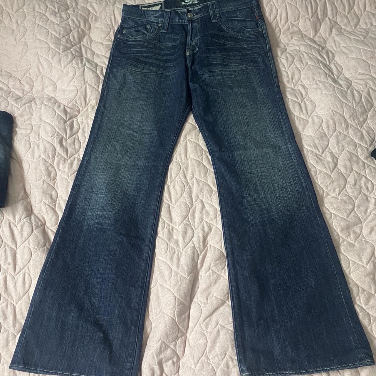 Rock and Republic Men's Blue and White Jeans (2)