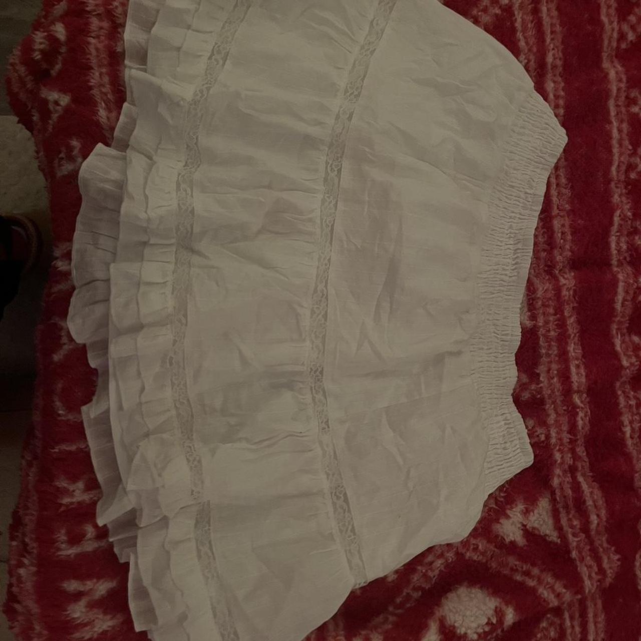 Women's Skirt - White - XL – White lace skirt #la… - image 1