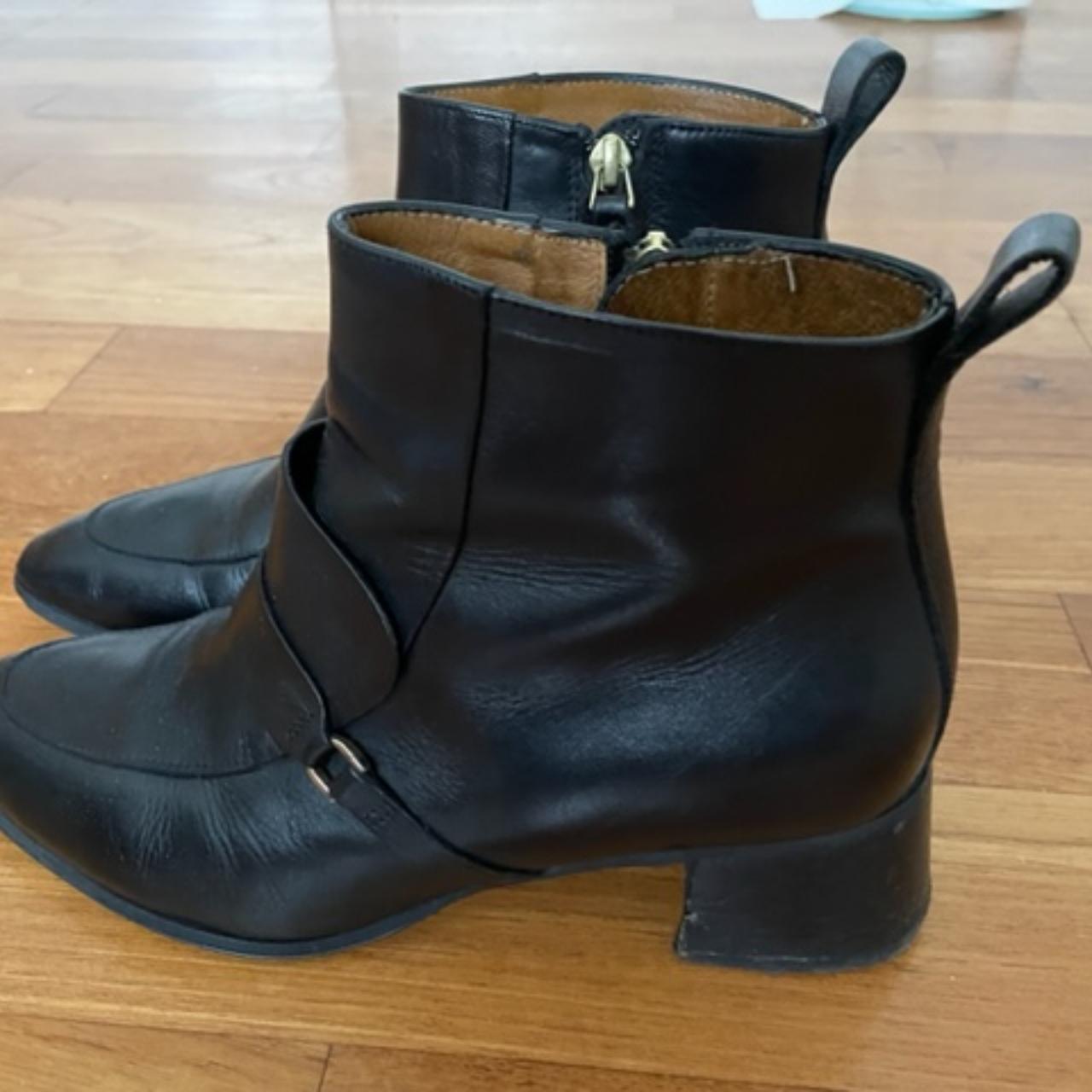 black Whistles ankle boots with small buckle. Depop