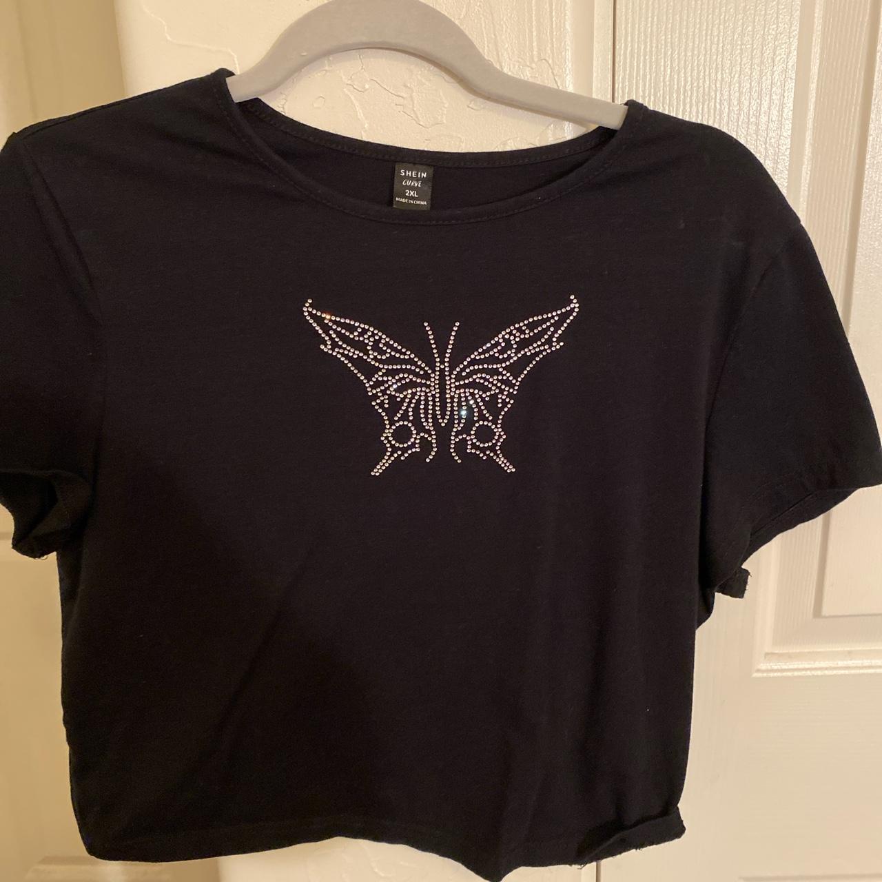 SHEIN Women's Black Crop-top | Depop