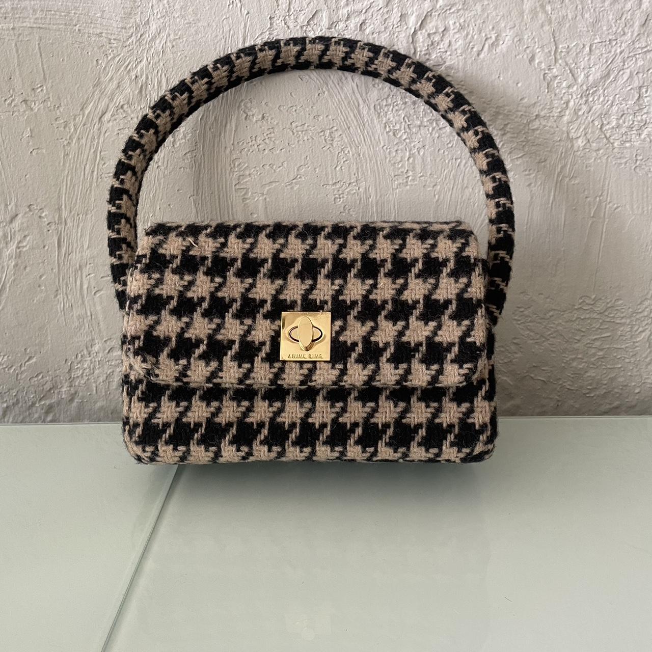 Anine Bing Mini Nico Bag - Houndstooth The Nico... - Depop