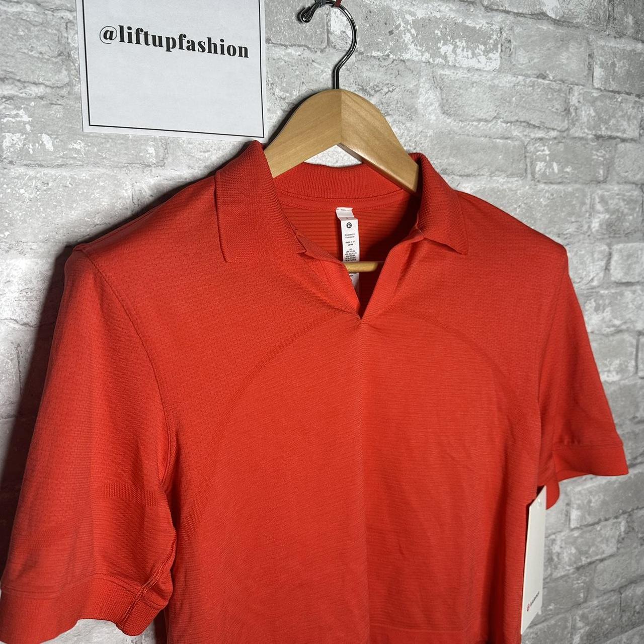 New Lululemon Swiftly Tech Relaxed-Fit Polo Shirt Hot heat red