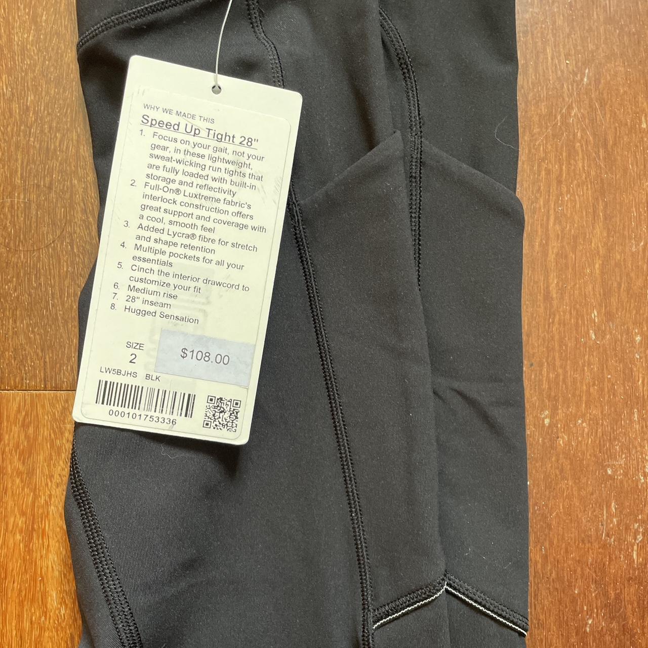 Lululemon In Focus Run Tight Size 4 New With Tags Black