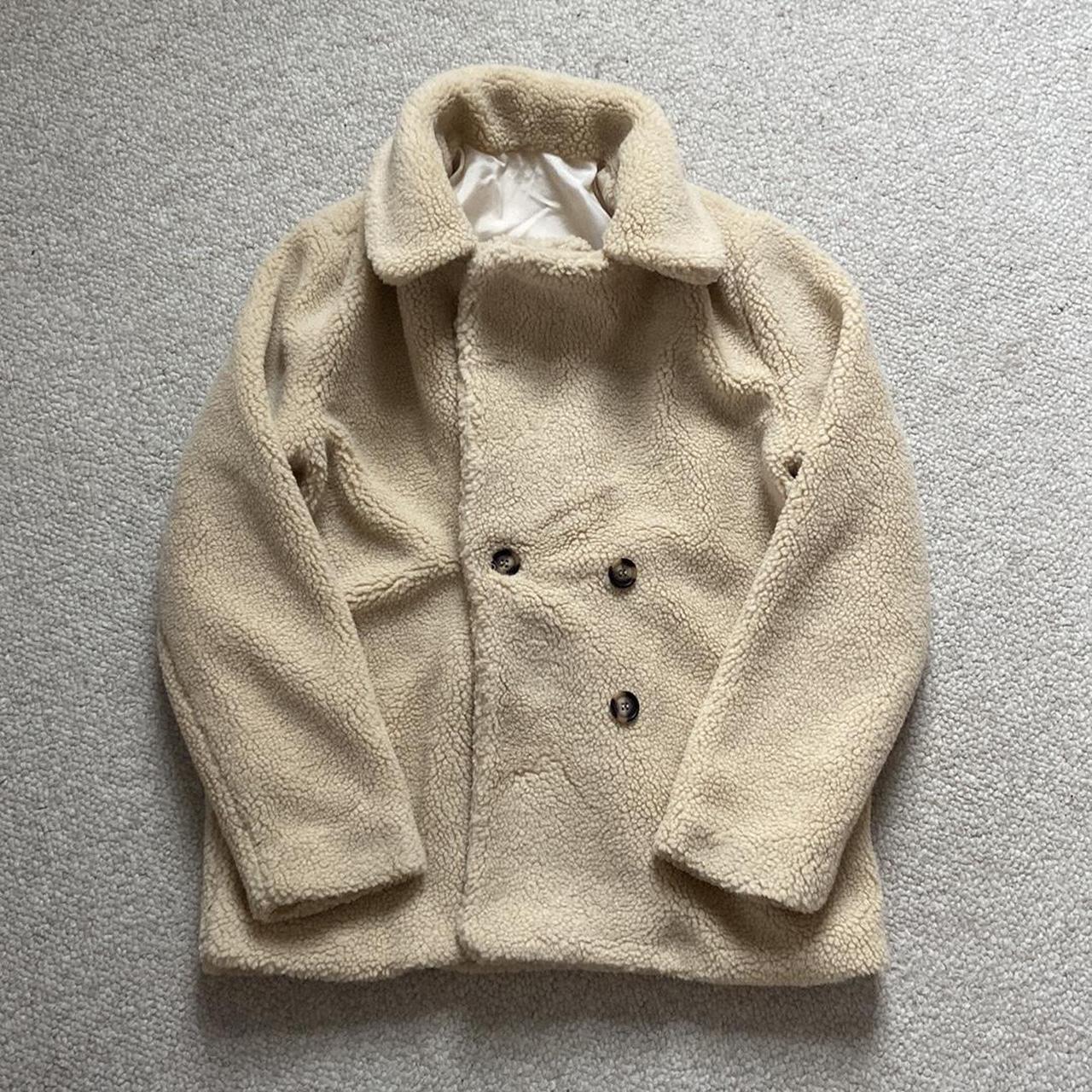 Cream Cupshe Teddy Jacket NWT size women’s... Depop