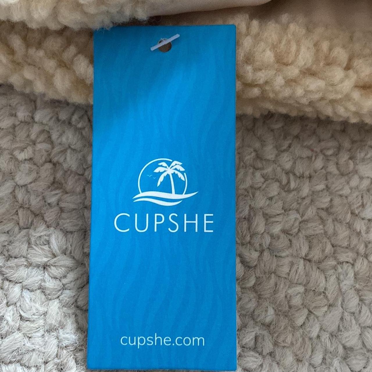 Cream Cupshe Teddy Jacket NWT size women’s... Depop