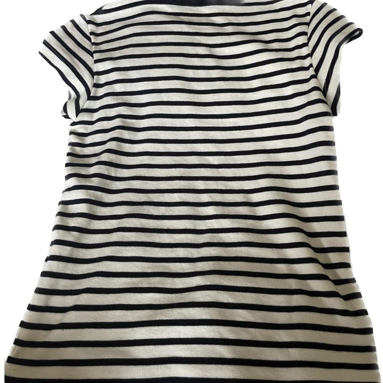 Brandy Melville Women's White and Black Shirt Depop