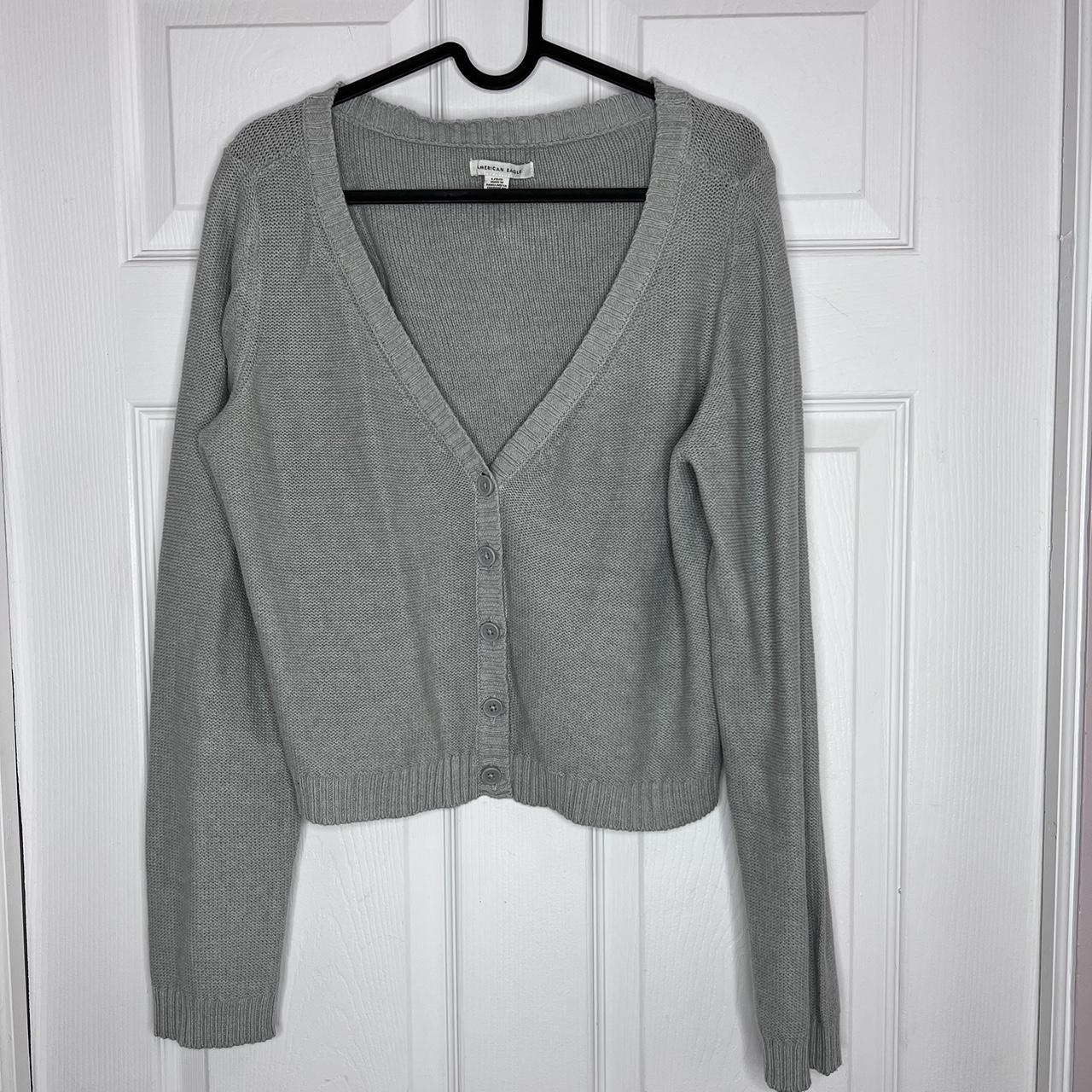 American Eagle Outfitters Women's Grey Cardigan | Depop