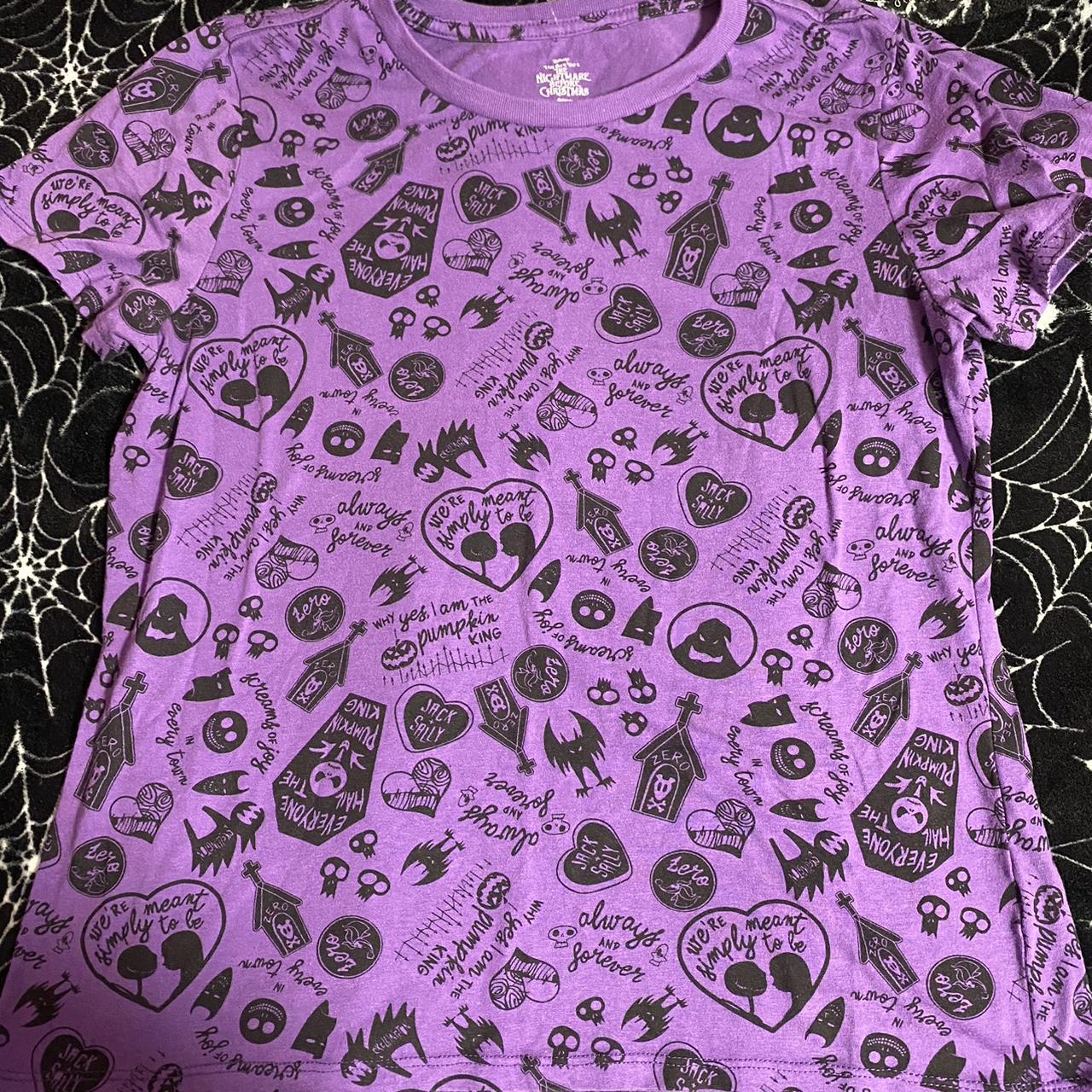 The Nightmare before Christmas purple shirt #y2k... - Depop