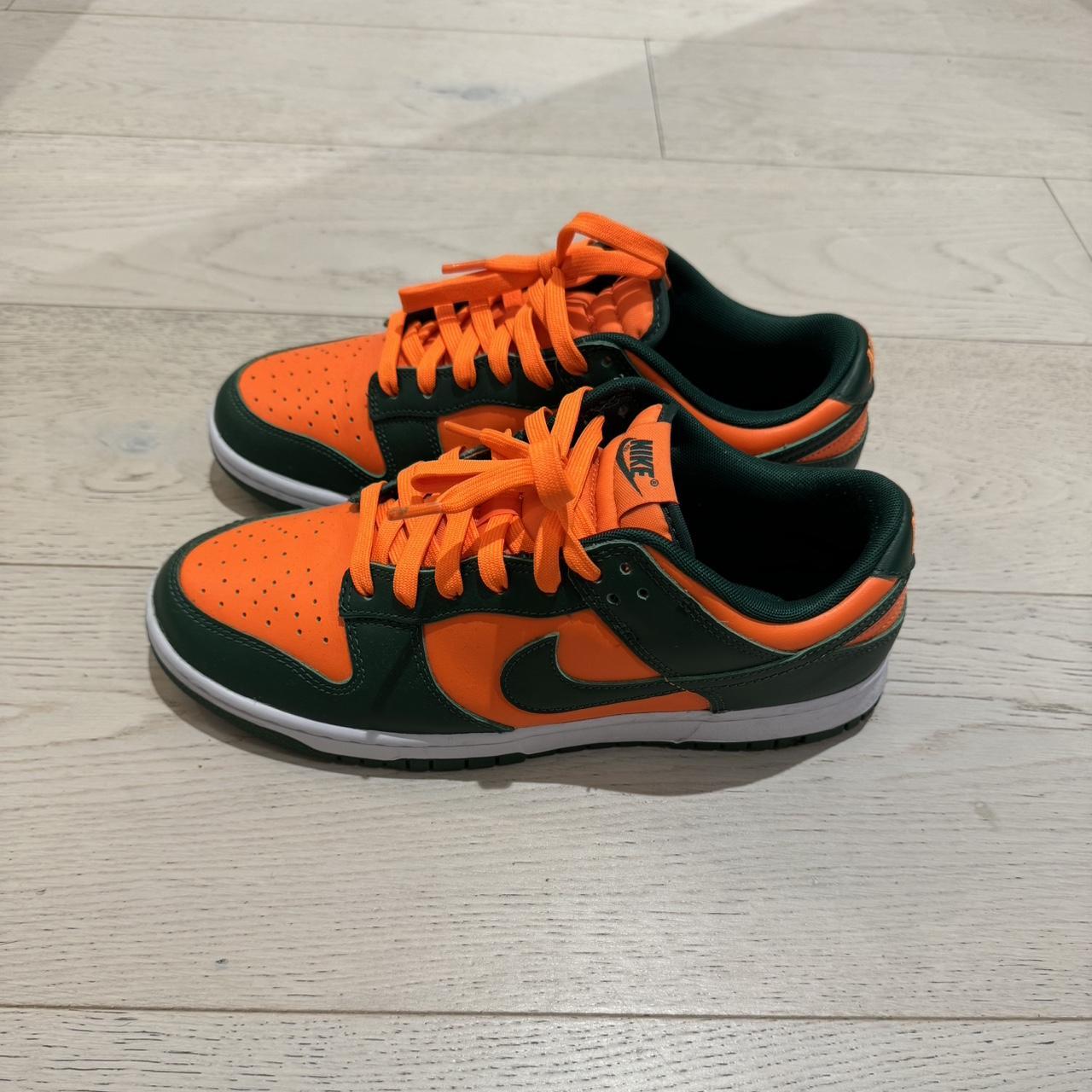 Nike - Miami Hurricanes (green and orange) Dunk : US... - Depop